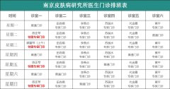 南京皮肤病研究所清明门诊时间